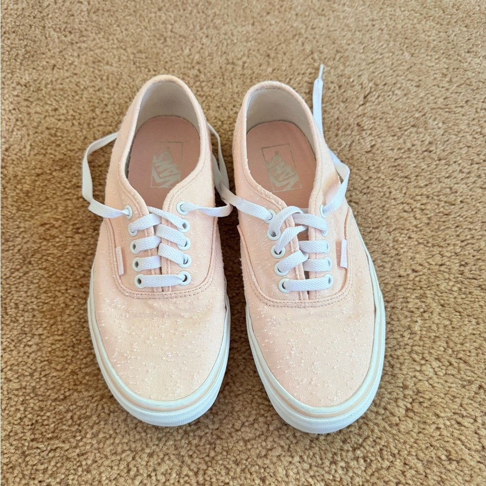 Vans Women's Light Pink low top Canvas Sneakers